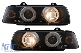 Angel Eyes Headlights suitable for BMW 3 Series E36 Coupe Cabrio (1991-08.1999) Black-image-6104549