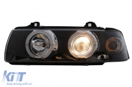 Angel Eyes Headlights suitable for BMW 3 Series E36 Coupe Cabrio (1991-08.1999) Black-image-6104551