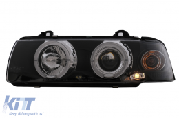 Angel Eyes Headlights suitable for BMW 3 Series E36 Coupe Cabrio (1991-08.1999) Black-image-6104560