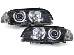 Angel Eyes Headlights suitable for BMW 3 Series E46 Coupe Cabrio (04.1999-03.2003) Black - SWB11EB