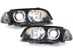 Angel Eyes Headlights suitable for BMW 3 Series E46 Coupe Cabrio (04.1999-03.2003) Black-image-59374