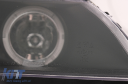 Angel Eyes Headlights suitable for BMW 5 Series E60 E61 (2004-2007) DAYLINE LED Black-image-6089582