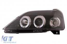 Angel Eyes Headlights suitable for Dacia Logan (2004-2008) Black-image-6107120