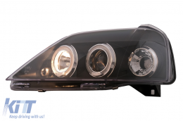 Angel Eyes Headlights suitable for Dacia Logan (2004-2008) Black-image-6107122