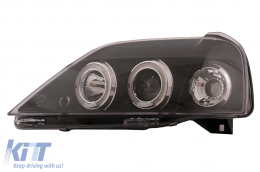 Angel Eyes Headlights suitable for Dacia Logan (2004-2008) Black-image-6107430