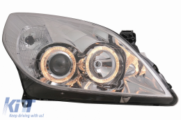 Angel Eyes Headlights suitable for Opel Vectra C / Signum Facelift (09.2005-2008) Chrome-image-6086957