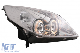 Angel Eyes Headlights suitable for Opel Vectra C / Signum Facelift (09.2005-2008) Chrome-image-6086959