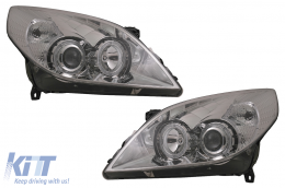 Angel Eyes Headlights suitable for Opel Vectra C / Signum Facelift (09.2005-2008) Chrome-image-6086965