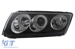 Angel Eyes Headlights suitable for Skoda Fabia I (12.1999-2008) Black-image-6104115