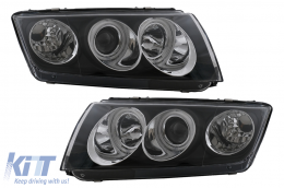 Angel Eyes Headlights suitable for Skoda Fabia I (12.1999-2008) Black-image-6104116