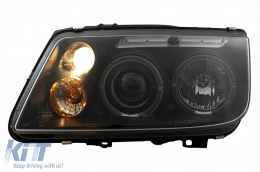 Angel Eyes Headlights suitable for VW Bora (09.1998-07.2005) Black-image-6107771