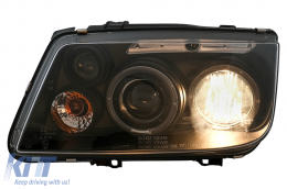 Angel Eyes Headlights suitable for VW Bora (09.1998-07.2005) Black-image-6107775