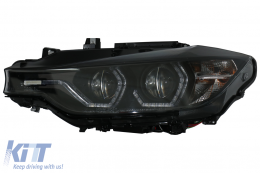 Angel Eyes Scheinwerfer LED DRL für BMW 3 F30 F31 Limousine Touring 10.11-05.15 Schwarz-image-6080425