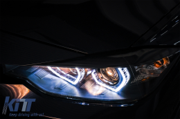 Angel Eyes Scheinwerfer LED DRL für BMW 3 F30 F31 Limousine Touring 10.11-05.15 Schwarz-image-6085039