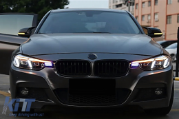 Angel Eyes Scheinwerfer LED DRL für BMW 3 F30 F31 Limousine Touring 10.11-05.15 Schwarz-image-6105725