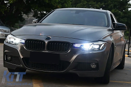 Angel Eyes Scheinwerfer LED DRL für BMW 3 F30 F31 Limousine Touring 10.11-05.15 Schwarz-image-6105726