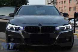 Angel Eyes Scheinwerfer LED DRL für BMW 3 F30 F31 Limousine Touring 10.11-05.15 Schwarz-image-6105727