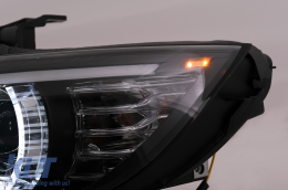 Angel Eyes Xenon 3D LED fényszóró BMW 3 E92 E93 (2006-2010) modellekhez, U-tipus dizájn, fekete-image-6099643