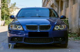 Фарове с Angel Eyes , подходящи за BMW 3 Series E90 Sedan E91 Touring (03.2005-2011) Черен-image-6087141