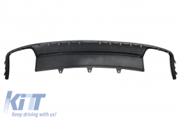 Assembly Central Grille with Rear Bumper Valance Air Diffuser suitable for AUDI A4 B8 Facelift (2012-2015) Limousine/Avant RS Design-image-6026919