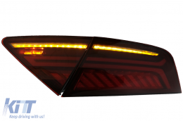 Audi A7 4G Facelift Light Bar Design (2010-2014) LED hátsó lámpák cseresznye piros/sötétített-image-6079231