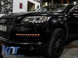 Подходящ за AUDI Q7 4L 2006-2009 Facelift Look Осветелние Package - DRL Дневни и задни светлини-image-5992103