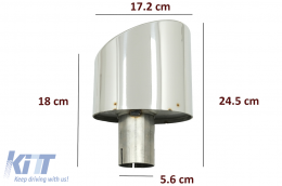 Auspuff Schalldämpfer Tipps Endrohre für Audi A4 B9 2016-2019 A5 F5 2017-2019 Chrom-image-6079520