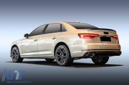 Auspuff Schalldämpfer Tipps Endrohre für Audi A4 B9 2016-2019 A5 F5 2017-2019 Chrom-image-6079525