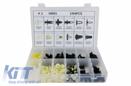 Auto Clips Plastic fasteners Kit 194 pcs-image-6040870