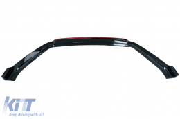 Avant Lèvre Extension Spoiler pour VW Golf 7.5 Facelift 2017-2020 Noir brillant & rouge-image-6071954