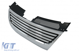 Badgeless Front Central Grille suitable for VW Passat B6 3C (2005-2010) Chrome-image-6095867