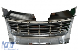 Badgeless Front Central Grille suitable for VW Passat B6 3C (2005-2010) Chrome-image-6095870