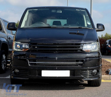 Badgeless Front Debadged Grille suitable for VW T5.1 Facelift Transporter (2010-2015) Black-image-6050866