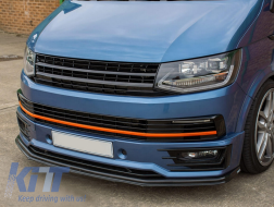 Badgeless Front Debadged Grille suitable for VW T6 Bus Transporter (2015-2019) Matte Black-image-6054377