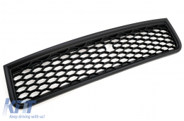 Badgeless Front Grille suitable for Audi A4 B6 Sedan Avant 8E 8H (2001-2004) RS Design Matte Black-image-6038789