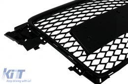 Badgeless Front Grille suitable for Audi A4 B8 (2007-2012) RS Design Piano Black-image-6075308