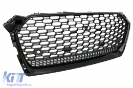 Badgeless Front Grille suitable for Audi A5 F5 (2017-2019) RS Design Piano Black-image-6090408