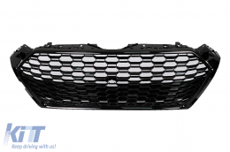 Badgeless Front Grille suitable for Audi A5 F5 (2017-2019) RS Design Shiny Black-image-6103425