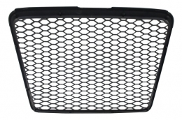 Badgeless Front Grille suitable for Audi A6 4F 4F2 C6 (2004-2011) RS Design Black-image-6016921