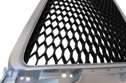 Badgeless Grille geeignet für AUDI A4 B8 07-12 Limo Avant RS Design Silber-image-6071086