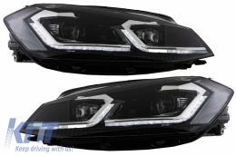 Badgeless Khlergrill für VW Golf 7.5 VII Facelift 17+ LED Scheinwerfer GTI Look-image-6062510