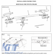 Barre Portatutto Portapacchi per Toyota Land Cruiser Prado F J150 09+ Nero Opaco-image-6044531