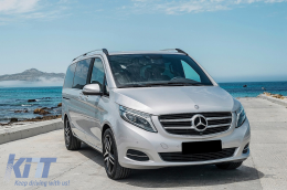 Barre Tetto per Mercedes Classe V W447 14+ Passo corto SWB Alluminio Mancorrenti-image-6069471