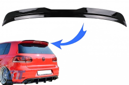 Becquet Aileron toit Add On Aile pour VW Golf 6 2008-2012 GTI Look Noir brillant-image-6096761