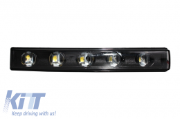 Black Headlights Covers with LED DRL Black Daytime Running Lights suitable for Mercedes G-Class W463 (1989-2012) G65 Design-image-6019505