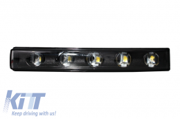 Black Headlights Covers with LED DRL Black Daytime Running Lights suitable for Mercedes G-Class W463 (1989-2012) G65 Design-image-6019506