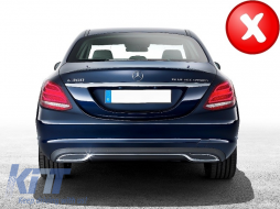 Black Muffler Tips Covers suitable for Mercedes C-Class W205 S65 E65 GLE W166 X166 GLC W253 Sport Design-image-6023065