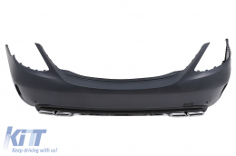 Body Kit carrozzeria Paraurti per Mercedes Classe C W205 Berlina 14-18 Griglia Minigonne Scarico-image-6101708