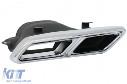 Body Kit carrozzeria per Mercedes S W222 13-06.17 Cromo Silenziatore Punte S65 Look-image-6090935