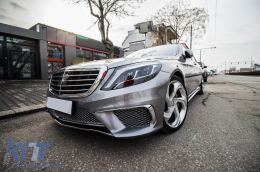 Body Kit carrozzeria per Mercedes S W222 13-06.17 Cromo Silenziatore Punte S65 Look-image-6090945